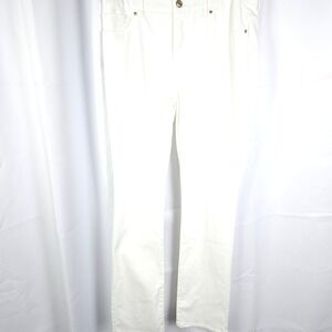 NWT Chicos Womens So Slimming Girlfriend Straight Leg Pants White 0R 4R